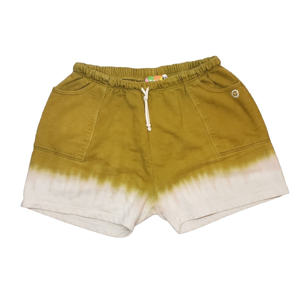 Big Bud Press Dip Dye Sweat Shorts Mens 3XL Pea Green White Cotton Fleece Retro